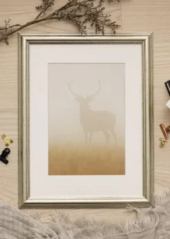 Ramme Västkusten Sølv 50x70 cm - Passepartout Hvid 33x56 cm