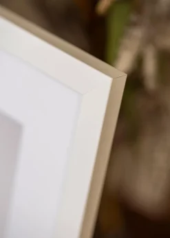 Ramme White Wood Glossy - Valgfri Størrelse (Plexiglas)