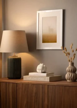 Ramme White Wood Glossy - Valgfri Størrelse (Plexiglas)