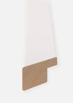 Ramme White Wood Glossy - Valgfri Størrelse (Plexiglas)