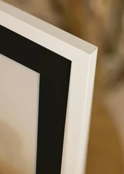 Ramme White Wood 40x100 cm - Passepartout Sort 30x90 cm