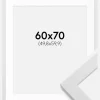 Ramme White Wood 60x70 cm - Passepartout Hvid 20x24 inches