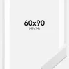 Ramme White Wood 60x90 cm - Passepartout Hvid 50x75 cm