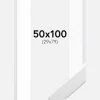 Ramme White Wood 50x100 cm - Passepartout Hvid 30x80 cm