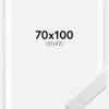 Ramme White Wood 70x100 cm - Passepartout Hvid 62x93 cm