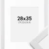 Ramme White Wood 28x35 cm - Passepartout Hvid 8x10 inches