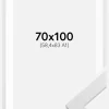 Ramme White Wood 70x100 cm - Passepartout Hvid 59,4x84 cm (A1)