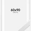 Ramme White Wood 60x90 cm - Passepartout Hvid 50x80 cm
