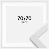 Ramme White Wood 70x70 cm - Passepartout Hvid 60x60 cm