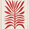 Red Branch / Lino Print Plakat (21x29.7 cm (A4))