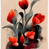 Red Tulips Plakat (21x29.7 cm (A4))