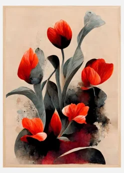 Red Tulips Plakat (21x29.7 cm (A4))