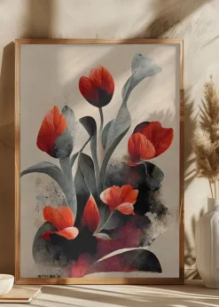 Red Tulips Plakat (21x29.7 cm (A4))