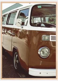 Red Volkswagen Bus Plakat (21x29.7 cm (A4))