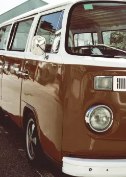 Red Volkswagen Bus Plakat (21x29.7 cm (A4))