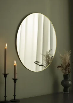 Round Mirror Jersey - Thin Brass 60 cm Ø