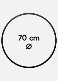 Rund Ramme Akrylglas Sort 70 cm Ø
