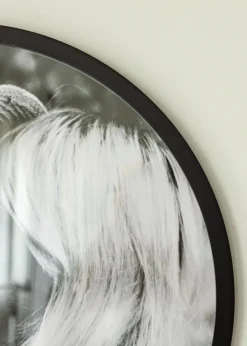 Rund Ramme Akrylglas Sort 40 cm Ø