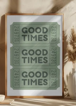 Sage Green Good Times Tickets Plakat (21x29.7 cm (A4))