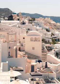 Santorini Village Plakat (21x29.7 cm (A4))