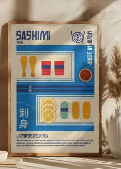 Sashimi Japanese Food Print Plakat (21x29.7 cm (A4))