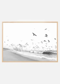 Seascape BW Plakat (21x29.7 cm (A4))