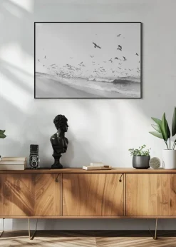 Seascape BW Plakat (21x29.7 cm (A4))