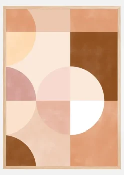 Soft Pink Circles Plakat (21x29.7 cm (A4))