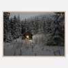 Sommerhus i vinterfrakke Plakat (30x40 cm)