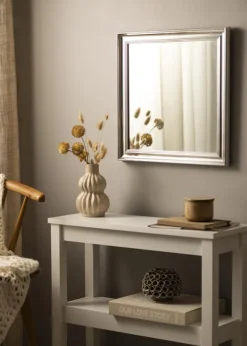 Spejl Alice Sølv 48x48 cm