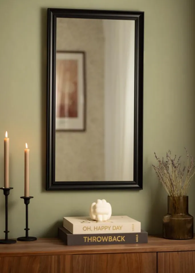 Spejl Alice Sort 48x88 cm