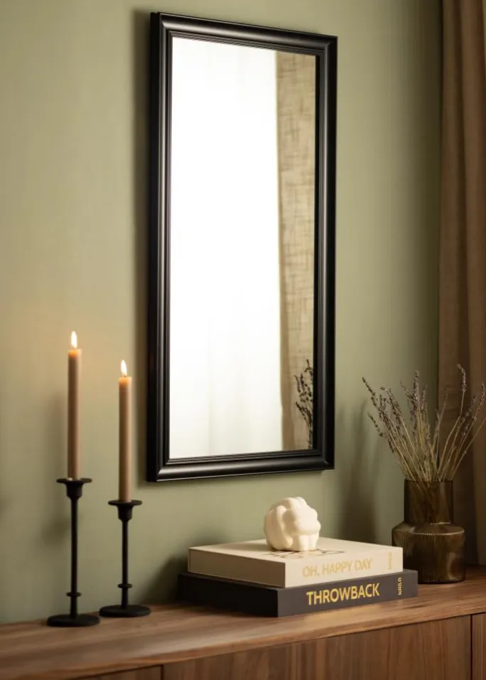 Spejl Alice Sort 48x88 cm