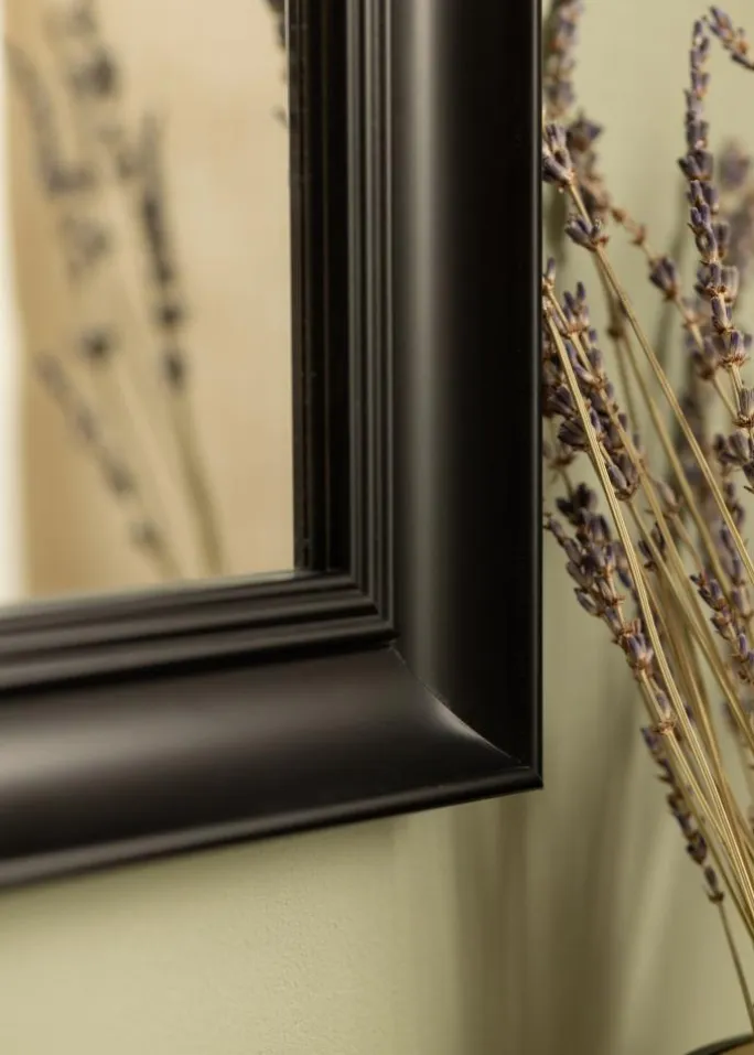 Spejl Alice Sort 48x48 cm