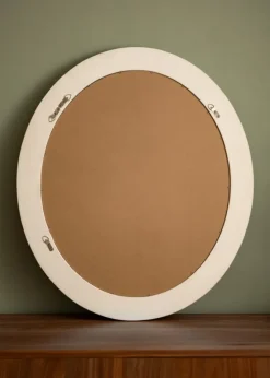 Spejl Antique Hvid Oval 63x73 cm