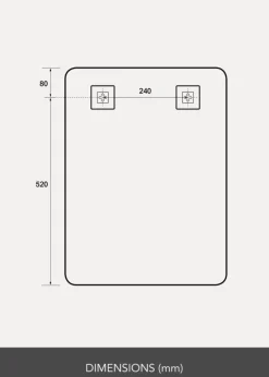 Spejl Aspect 45x60 cm