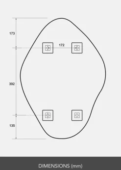 Spejl Biface 50x70 cm