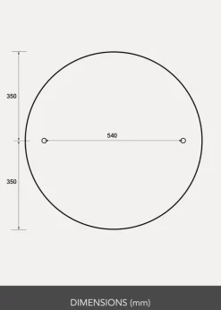 Spejl Clarity 70 cm Ø