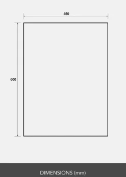 Spejl Clarity 45x60 cm