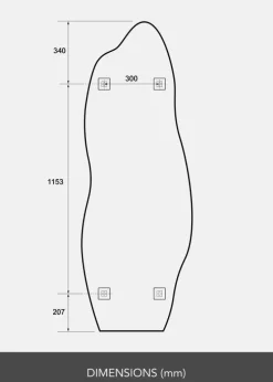 Spejl Echo 60x170 cm
