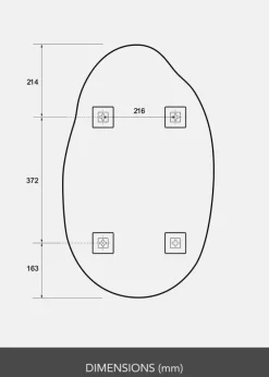 Spejl Illusion 45x75 cm