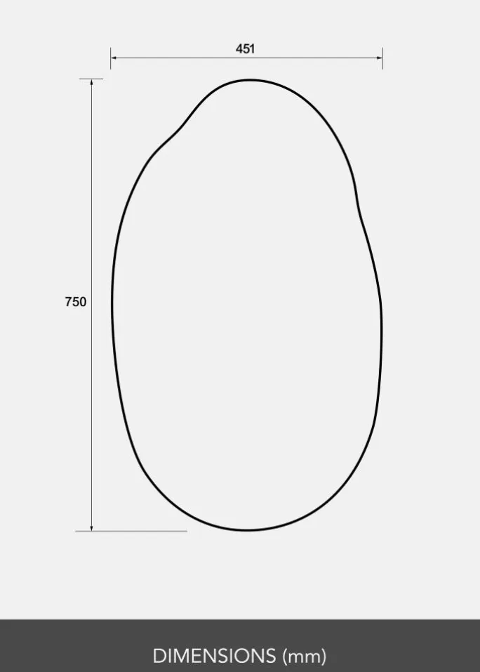 Spejl Illusion 45x75 cm