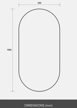 Spejl Lozenge 50x100 cm