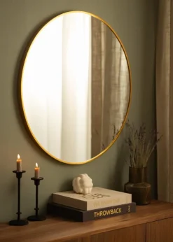 Spejl Madrid Messing 80 cm Ø