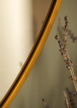 Spejl Madrid Messing 80 cm Ø