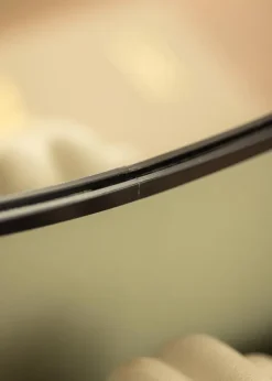 Spejl Madrid Sort 80 cm Ø