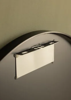 Spejl Madrid Sort 80 cm Ø