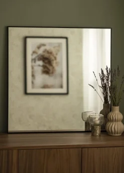 Spejl Minimal Black 70x70 cm