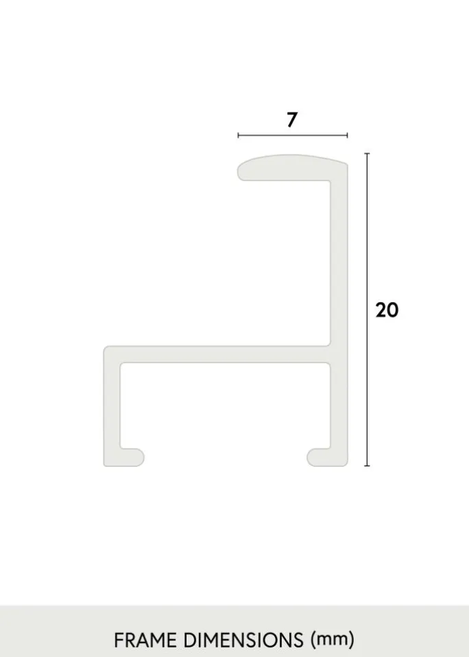 Spejl Minimal White 40x120 cm