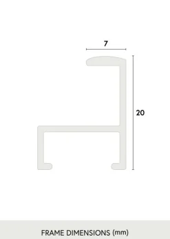 Spejl Minimal White 70x70 cm