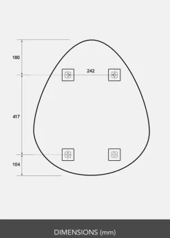 Spejl Mirage 60x70 cm